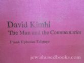 David Kimhi the Man and the Commentaries